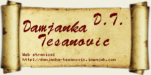 Damjanka Tešanović vizit kartica